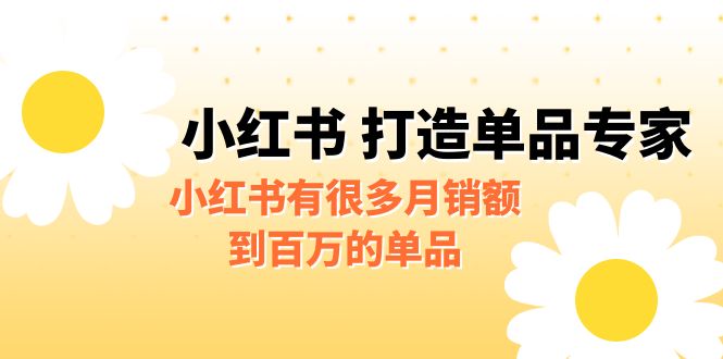 [小红书 ]某公众号付费文章《小红书 打造单品专家》小红书有很多月销额到百万的单品 - 中赚网创-中赚网创