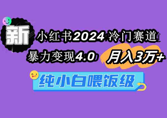 小红书2024冷门赛道 月入3万+ 暴力变现4.0 纯小白喂饭级 - 中赚网创-中赚网创