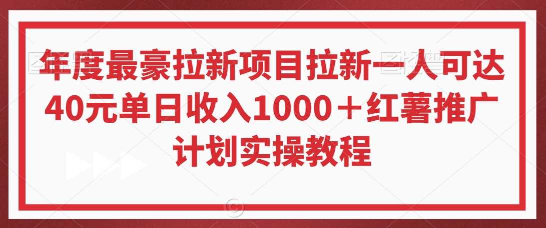 年度最豪拉新项目拉新一人可达40元单日收入1000＋红薯推广计划实操教程【揭秘】 - 中赚网创-中赚网创