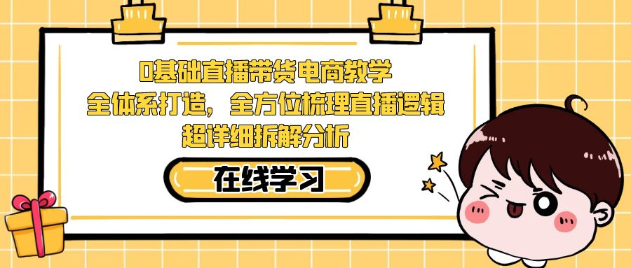 0基础直播带货电商教学：全体系打造，全方位梳理直播逻辑，超详细拆解分析 - 中赚网创-中赚网创