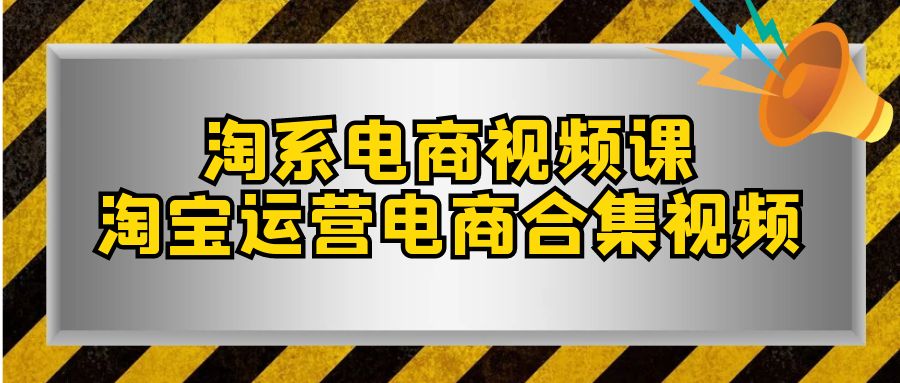 淘系电商视频课，淘宝运营电商合集视频（33节课） - 中赚网创-中赚网创