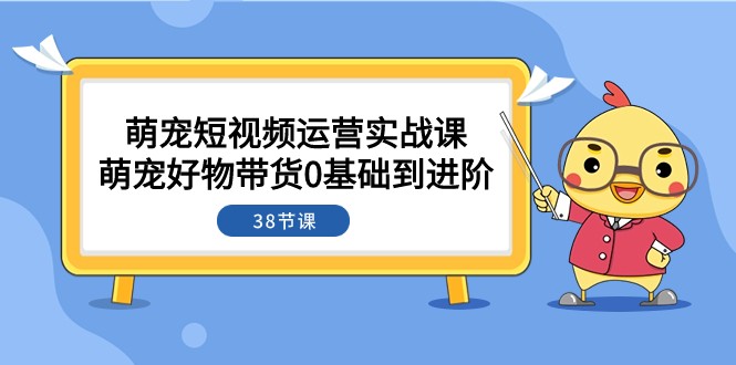 萌宠·短视频运营实战课：萌宠好物带货0基础到进阶（38节课） - 中赚网创-中赚网创