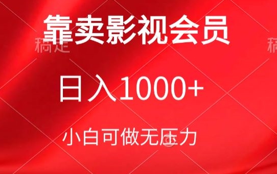 靠卖影视会员，日入1000+，落地保姆级教程，新手可学 - 中赚网创-中赚网创