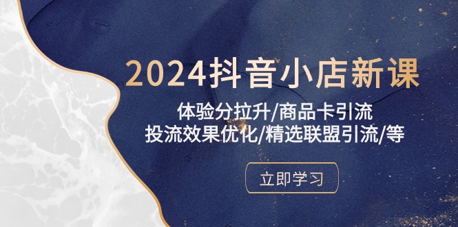 2024抖音小店新课，体验分拉升/商品卡引流/投流效果优化/精选联盟引流/等 - 中赚网创-中赚网创