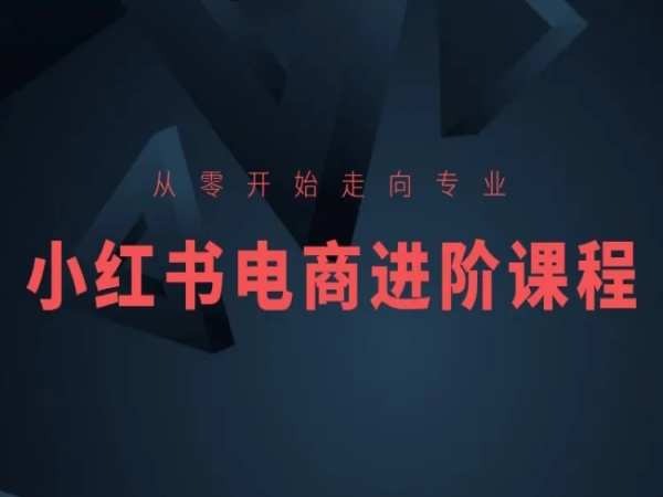 从零开始走向专业，小红书电商进阶课程 - 中赚网创-中赚网创