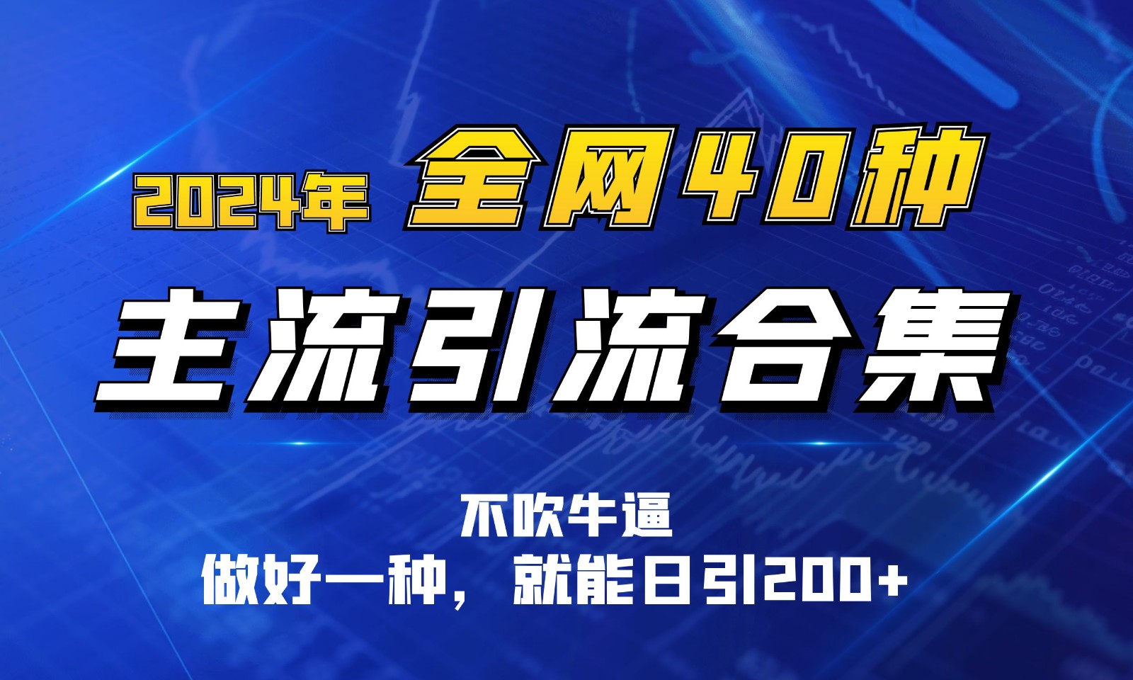 2024年全网40种暴力引流合计，做好一样就能日引100+ - 中赚网创-中赚网创