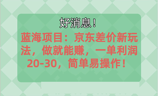 越早知道越能赚到钱的蓝海项目：京东大平台操作，一单利润20-30，简单… - 中赚网创-中赚网创