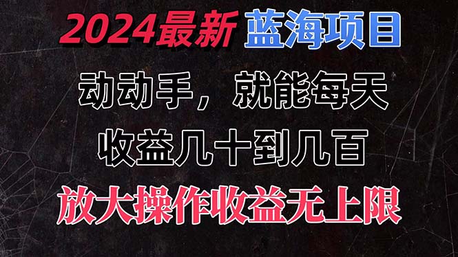 有手就行的2024全新蓝海项目，每天1小时收益几十到几百，可放大操作收… - 中赚网创-中赚网创