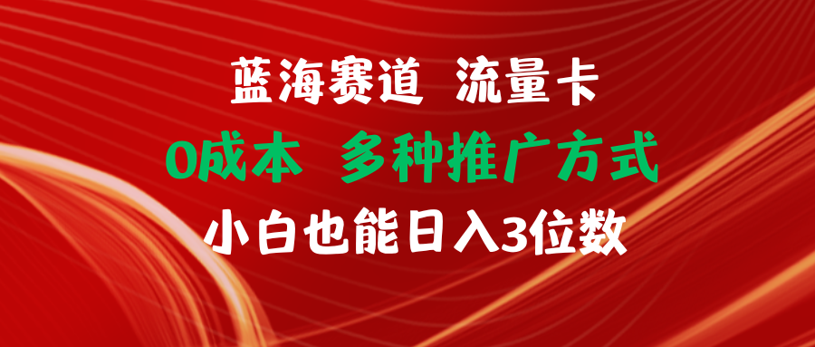 （11768期）蓝海赛道 流量卡 0成本 小白也能日入三位数 - 中赚网创-中赚网创