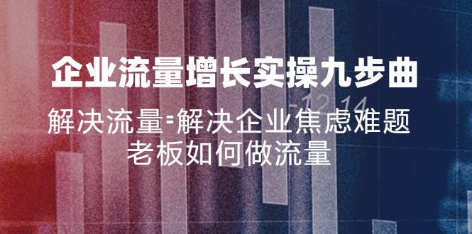 （11822期）企业流量增长实战九步曲，解决流量=解决企业焦虑难题，老板如何做流量 - 中赚网创-中赚网创