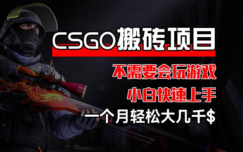 （12332期）CSGO 装备搬砖项目，操作简单，不需要会玩游戏，小白也能快速上手，一… - 中赚网创-中赚网创